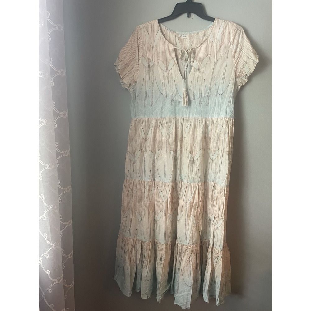 Be Boho Dress Large Maxi‎ Textured Knit Sheer Flowy Beachy Hippie